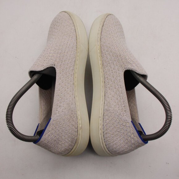 Rothy’s The Sneaker Honeycomb Women’s Size 8 Salt Light Grey White Knit Slip On - Picture 5 of 9